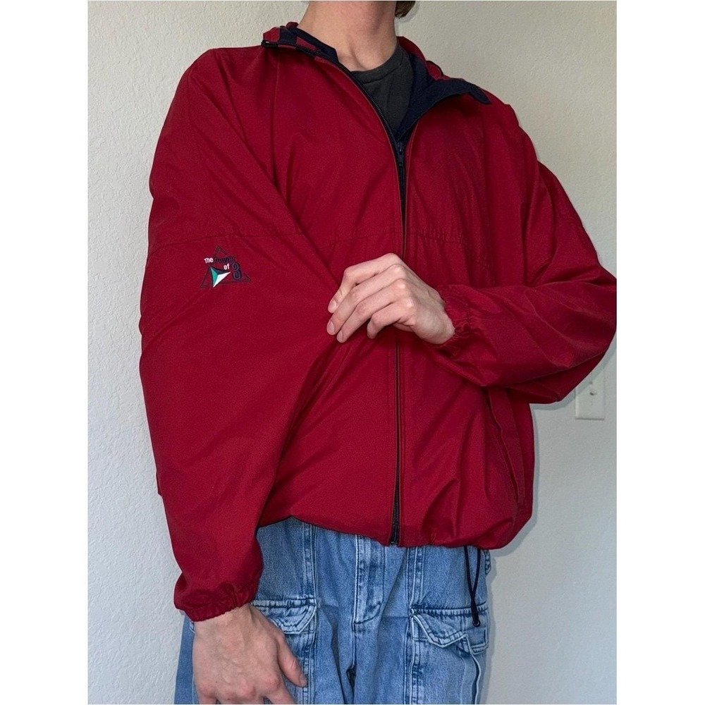 Cutter & Buck Windbreaker Jacket Gorpcore Red Polyester Mens Large Power of 3